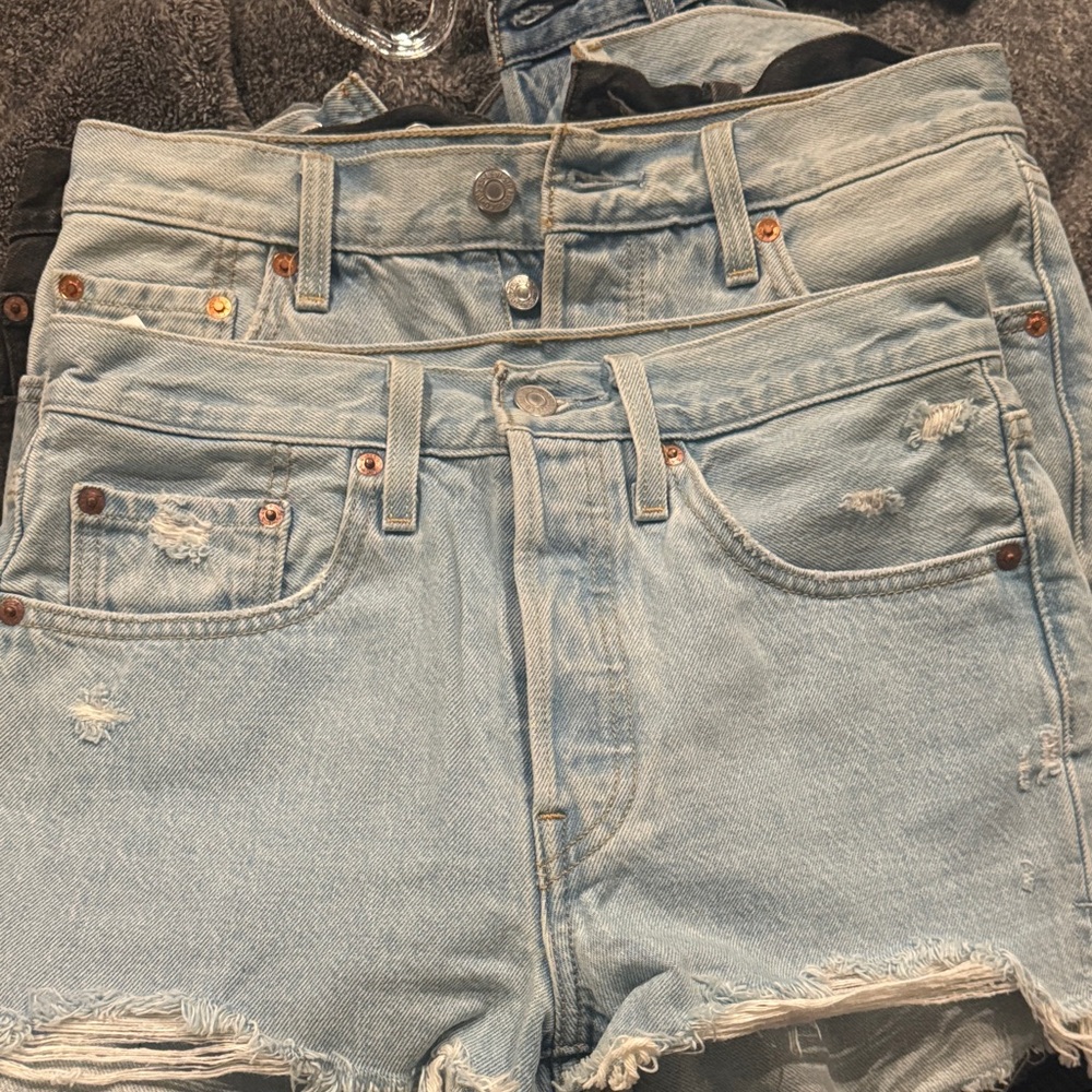 Levi's Light Blue Jean Shorts